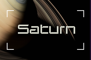 Saturn - sci-fi font