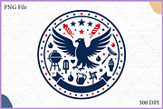 Eagle Badge Patriotic Element SVG, an Object Illustration by Gfx Expert Team (Thumbnail 1 of 3)
