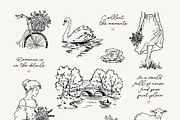 THE POET'S MUSE: Line Art Collection, a Decorative Illustration by long summer (Thumbnail 5 of 13)