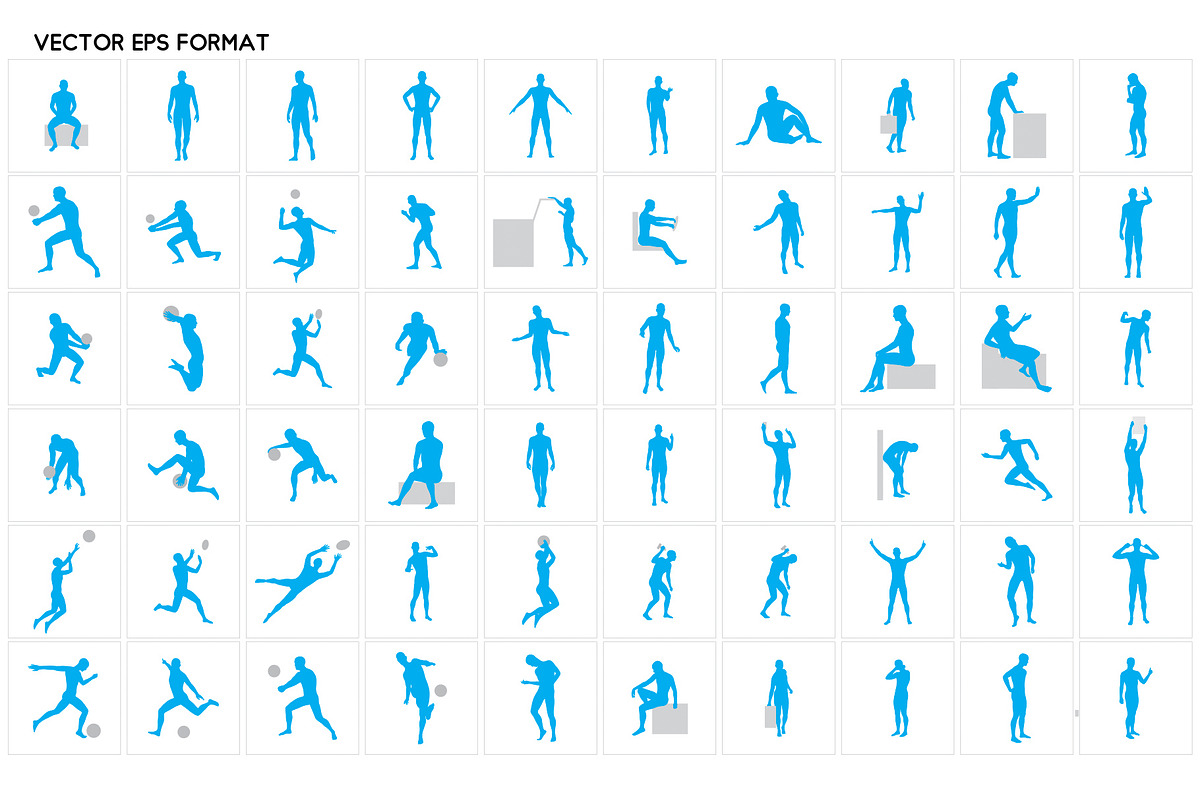 100+ male / female silhouette poses, a Sport Illustration by Nick Novell (Photo 2 of 5)