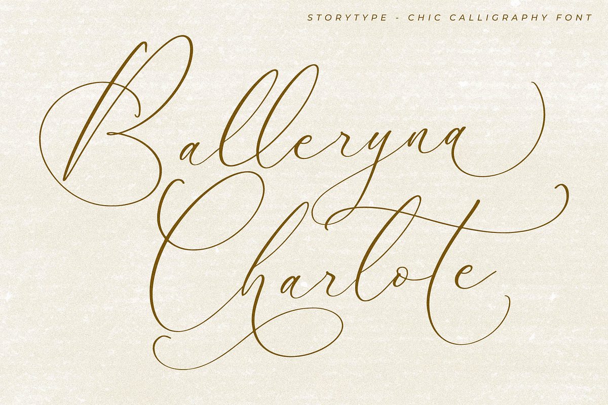 Balleryna Charlote Calligraphy Font, a Script Font by Storytype Studio (Photo 1 of 15)