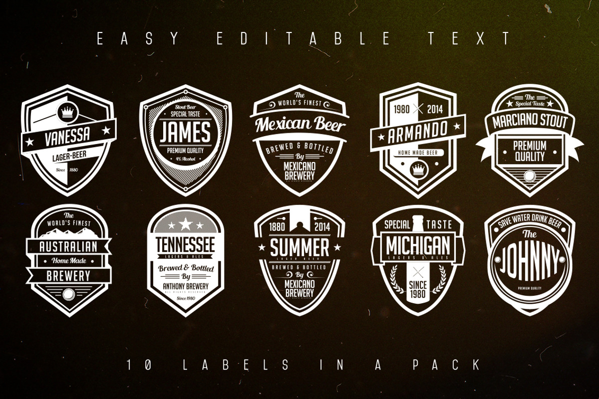 Vintage Beer Labels Pack, an Object Graphic by Konstantine Studio (Photo 3 of 4)