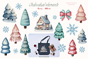 Cute watercolor Christmas collection, a Seasonal Illustration by Peviotadesign (Thumbnail 9 of 13)