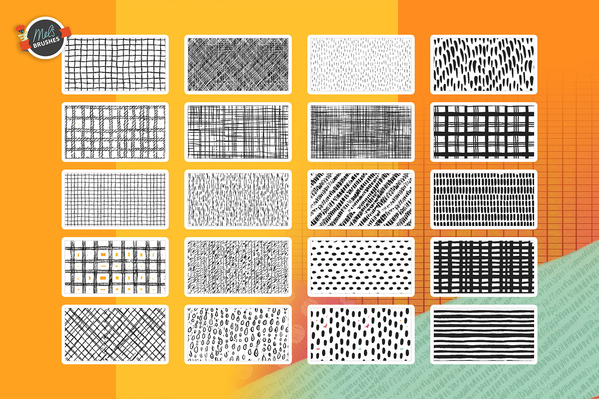 Lazy Lines Procreate Texture Pack, a Brush Add-On by Mels Brushes (Photo 7 of 9)