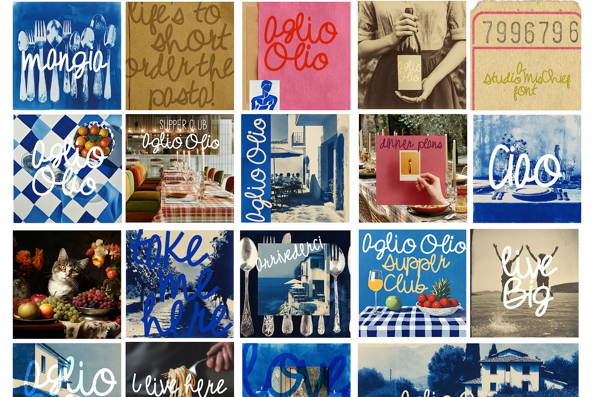 Aglio Olio Handwritten Display, a Handwritten Font by Studio Mischief (Photo 10 of 12)