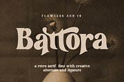 Battora - Modern Retro Font, a Serif Font by Flawless And Co (Thumbnail 1 of 13)