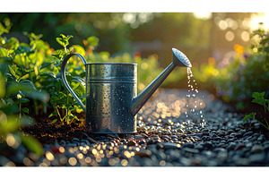 Metal watering can pouring water, a Nature Photo by Igor Tichonow