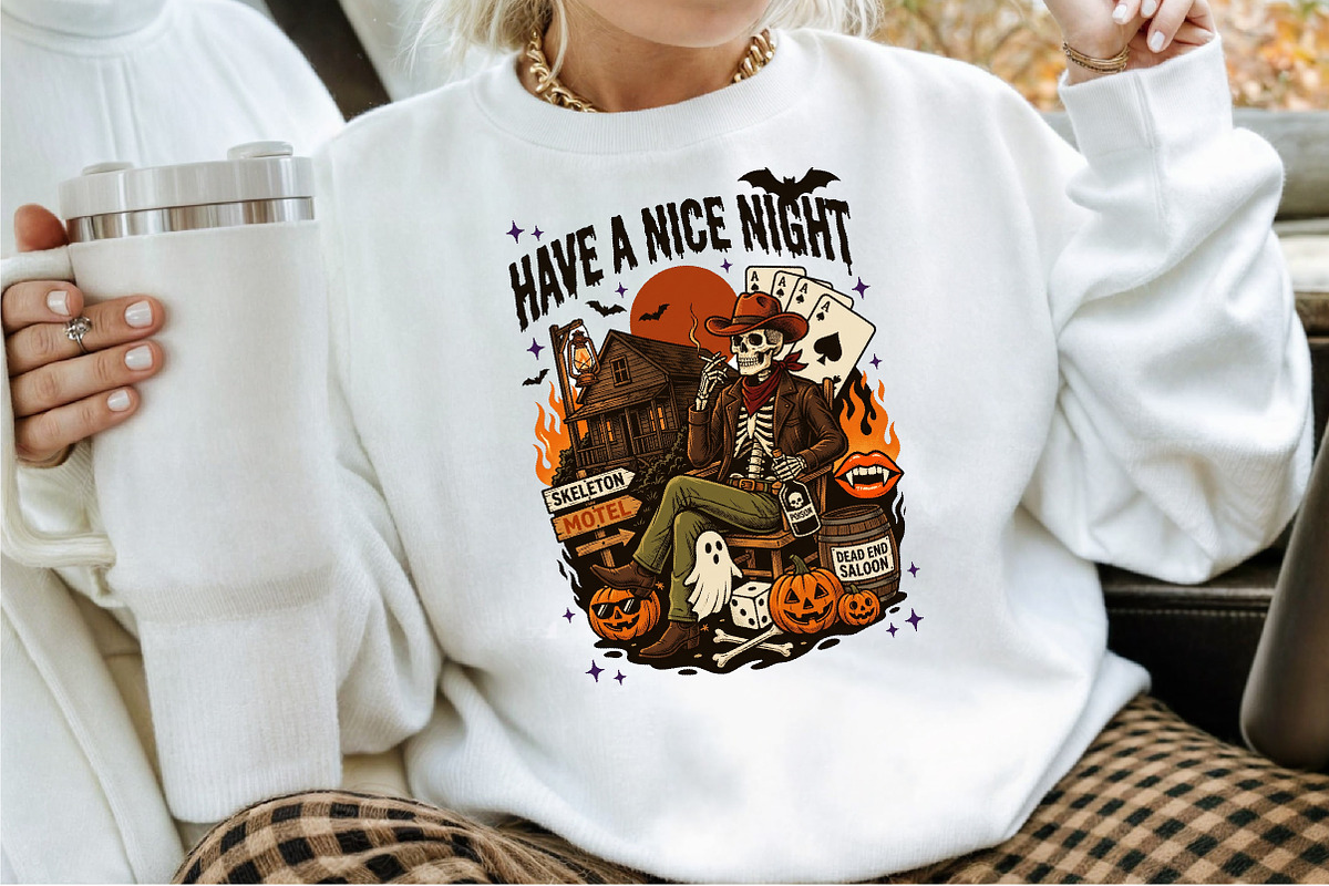 Halloween Cowboy Png-Vintage Motel, a Work Illustration by Sublimation Artist (Photo 2 of 9)