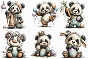 Whimsical Easter Panda Clipart, an Illustration by Libby Wishes (Thumbnail 7 of 7)
