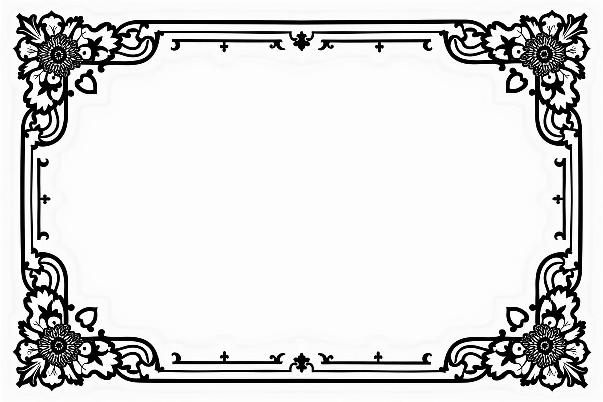 Elegant Floral Border Vector Design,, an Illustration by Amazin_art (Photo 10 of 26)