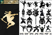 100 Self Defense and Martial Art SVG, a Person Illustration by pixaroma (Thumbnail 6 of 6)