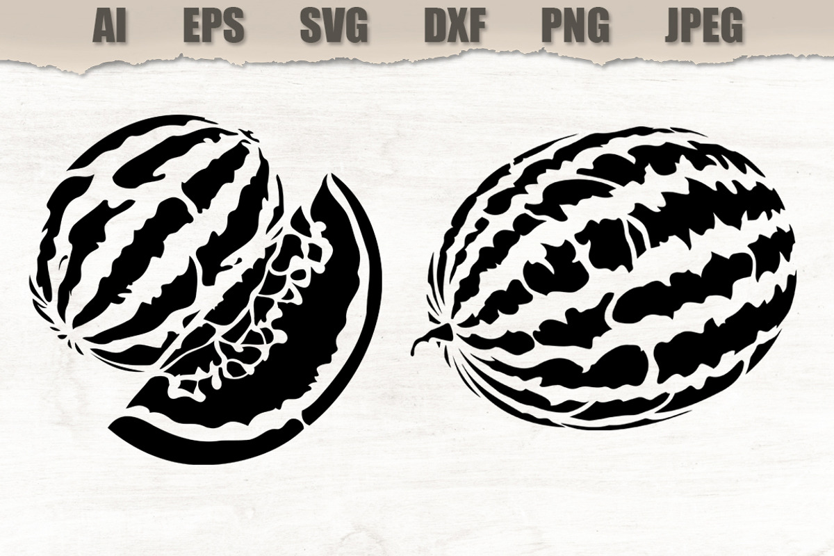 Stencils Watermelon Fruit Vector, a Food Illustration by MARYCRAFTIRIA (Photo 1 of 3)