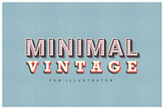 Minimal Vintage - Illustrator Styles, a Layer Style Add-On by Vector Galore (Thumbnail 1 of 6)