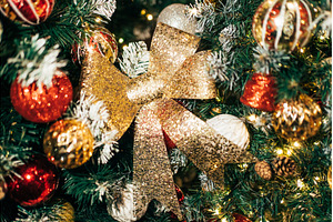 Christmas tree decorating with, a Holiday Photo by Anna Efetova
