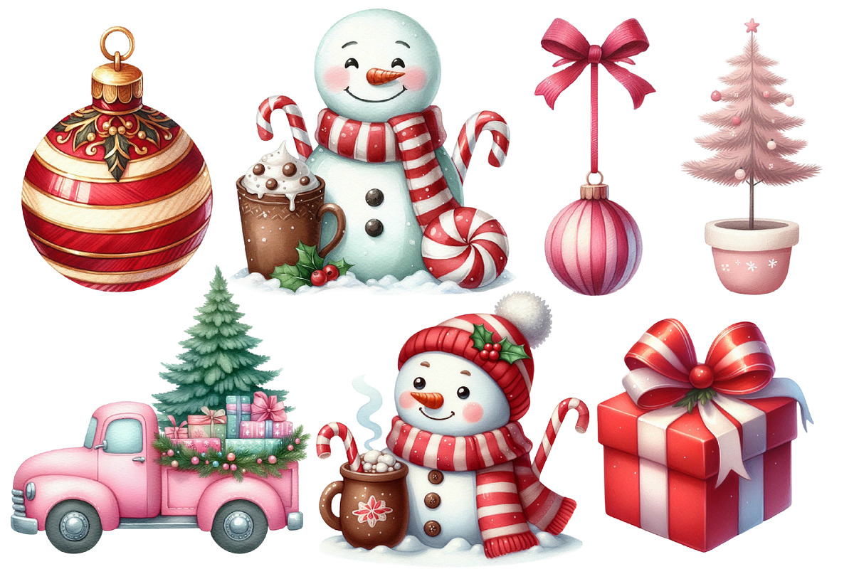 Cozy Winter Candy Cane Clipart, an Illustration by Designworld (Photo 4 of 5)