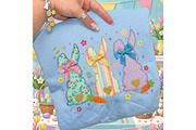 Floral Easter Bunny Patchwork PNG, an Illustration by Designking (Thumbnail 4 of 6)