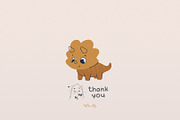 Cute baby dinosaur. Clipart, an Animal Illustration by tata_ota (Thumbnail 13 of 13)