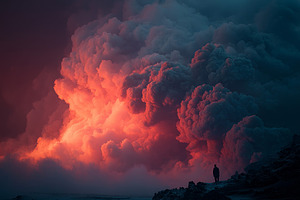 forest fire and volcanic eruption., a Photo by Pictures for you!!!!!!!!!