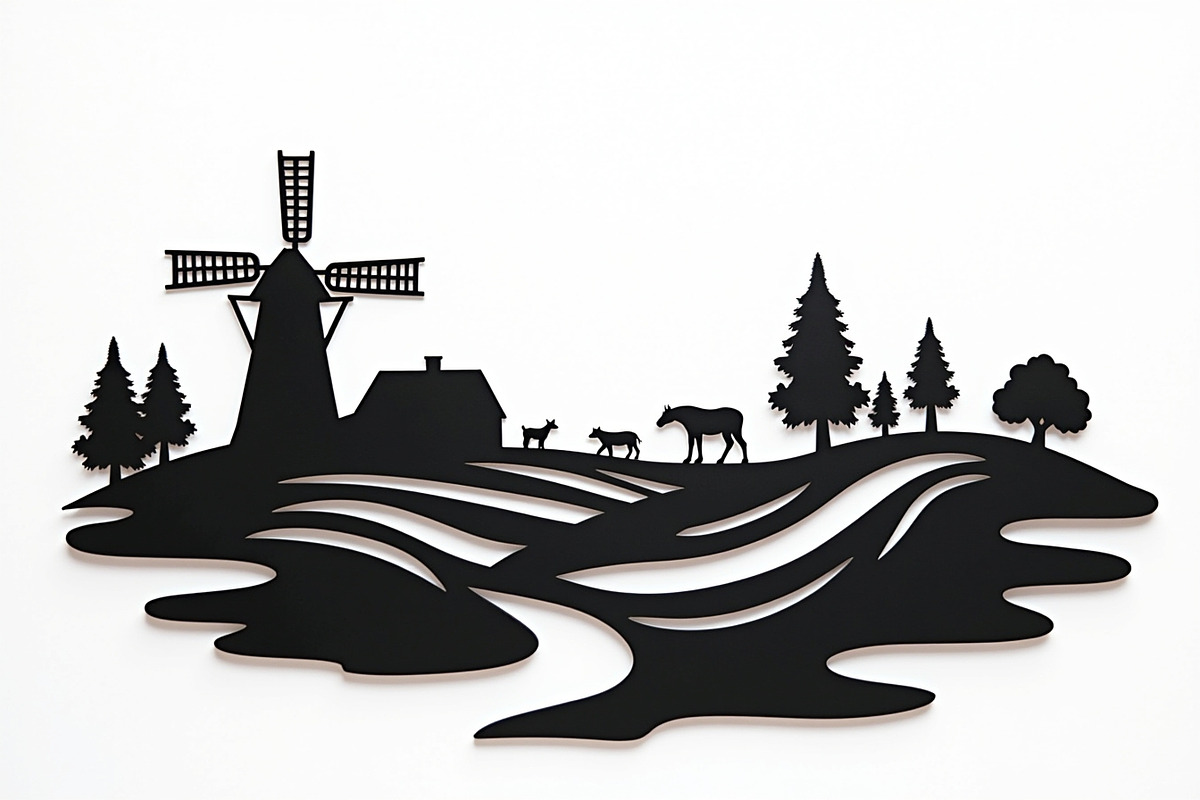 Dutch Windmill Field Set, an Illustration by jahid234 (Photo 9 of 10)