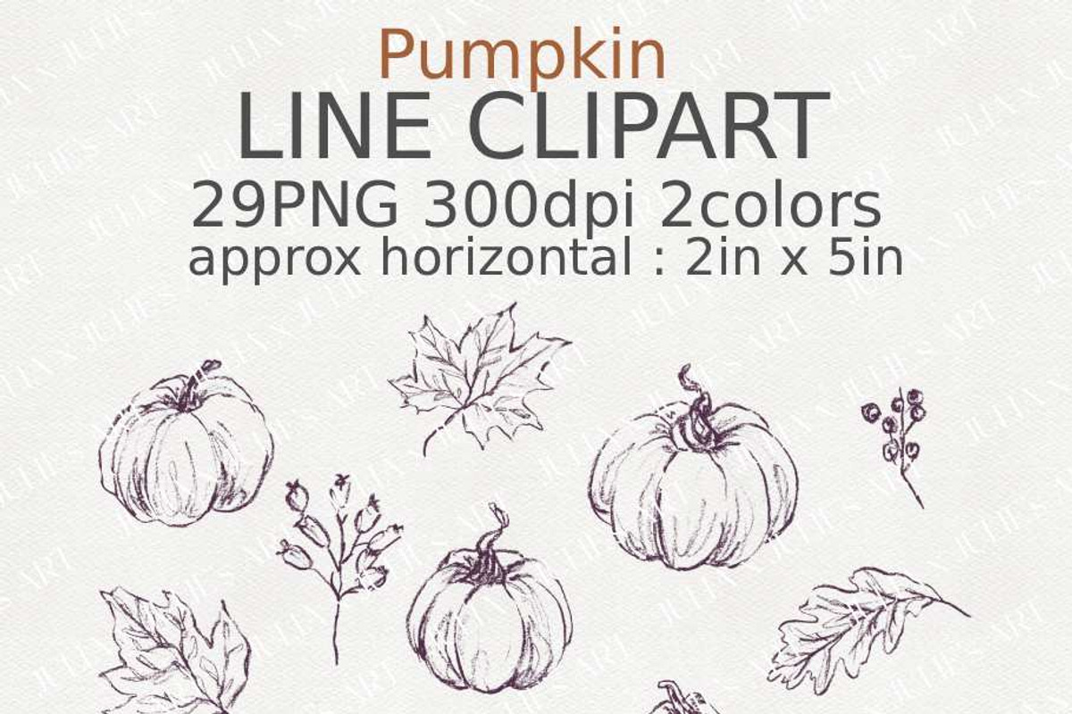 fall pumpkin clipart, an Illustration by JULIA x JULIE's ART (Photo 9 of 20)