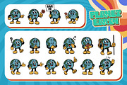 Retro Earth Globe Cartoon Character, an Illustration by Tekuni (Thumbnail 8 of 10)