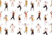 1920s dancers retro seamless pattern, a Pattern Graphic by Good Studio (Thumbnail 2 of 6)
