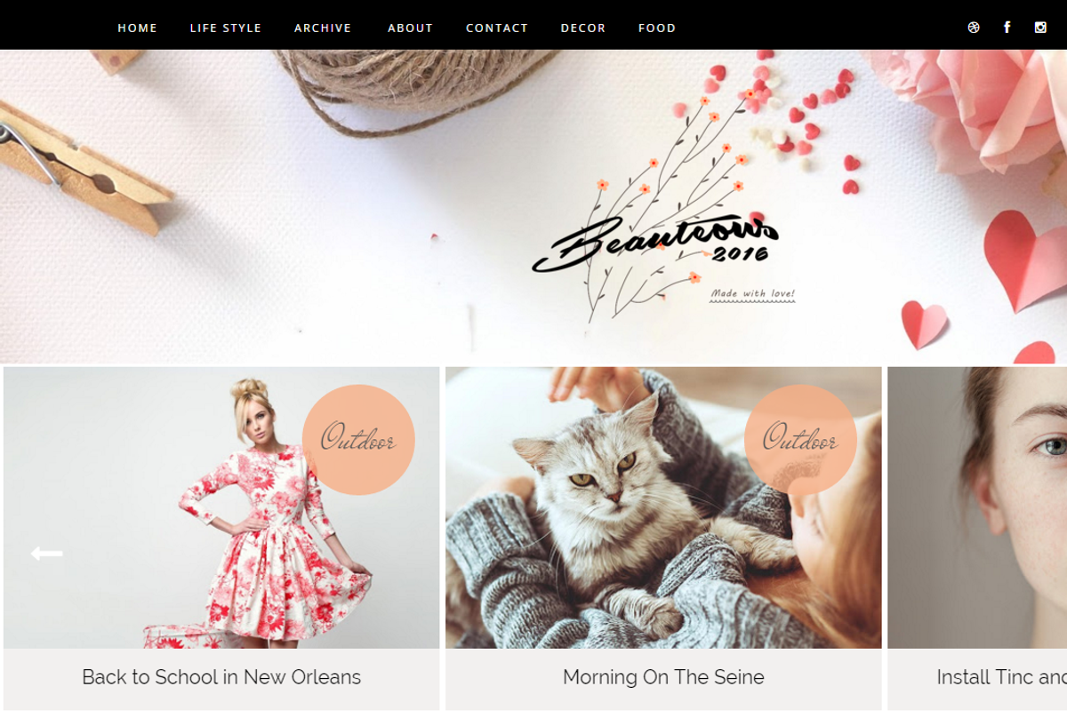 Beauteous Blogger Template, a Websites & App Template by Yo..! Templates (Photo 1 of 3)