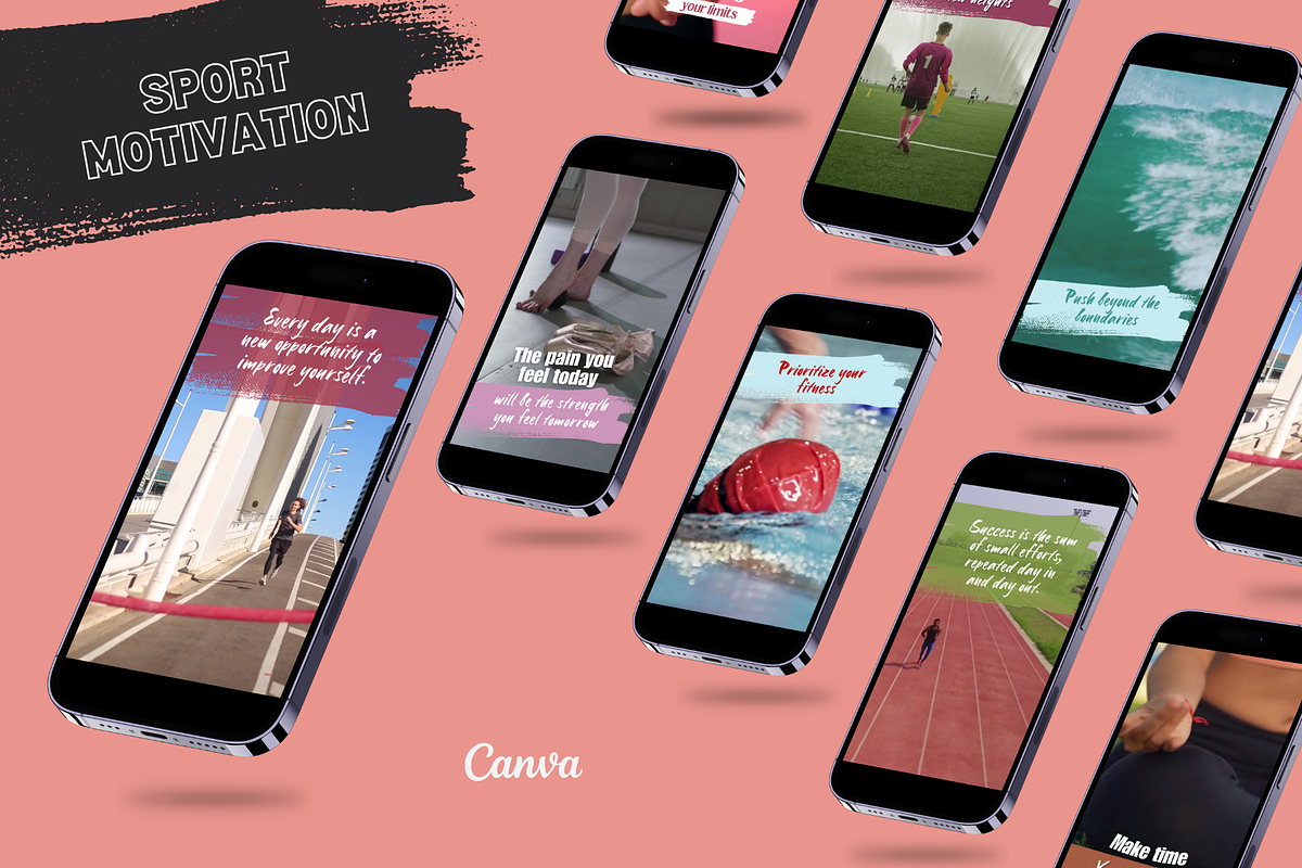 Motivational & Sports Reel Templates, a Social Media Template by PaolaroiDesign (Photo 2 of 5)