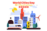 10 World Cities Day Illustration, a Decorative Illustration by denayunebgt (Thumbnail 1 of 4)