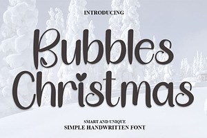 Bubble Christmas - Handwritten Font