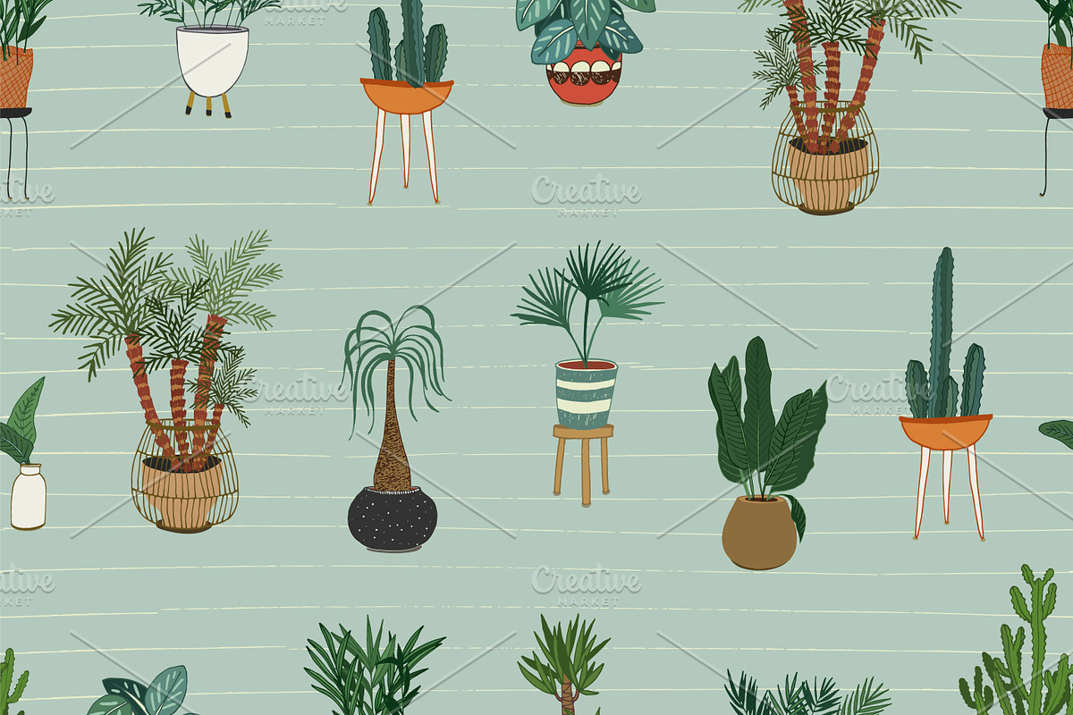 Interior Home Plants, a Pattern Graphic by GooseFrol (Photo 6 of 7)
