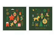 Christmas Vector Elements for Cards, a Seasonal Illustration by lenlis (Thumbnail 2 of 6)