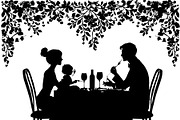 Minimalist family eating dinner, an Illustration by Amazin_art (Thumbnail 9 of 17)