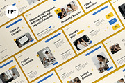 White Yellow Project Proposal PPT, a Presentation Template by graphicook (Thumbnail 1 of 4)