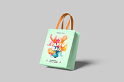 Paper Bag Mockup, a Merchandise Mockup by graphictime (Thumbnail 4 of 12)