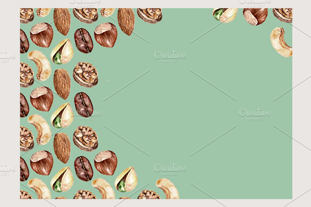 Seamless pattern with nuts preview 3