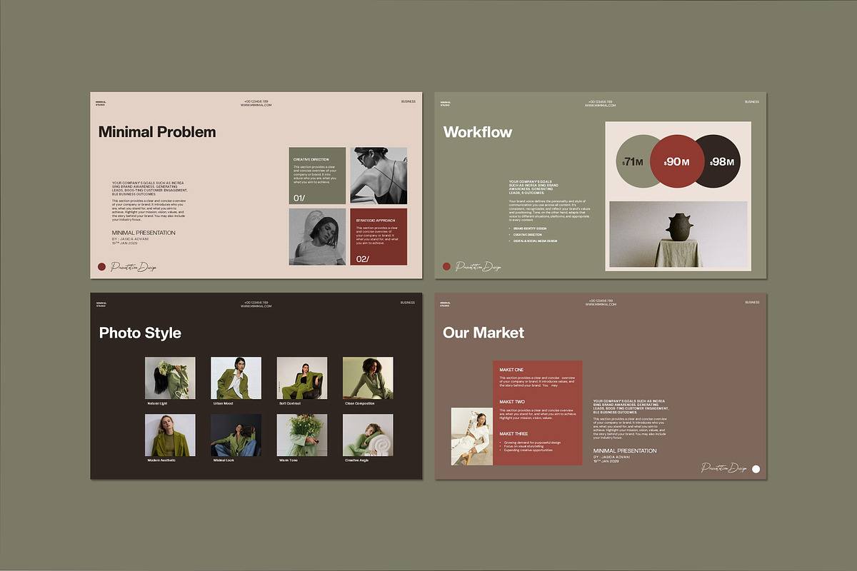 Minimal Presentation Template preview 4