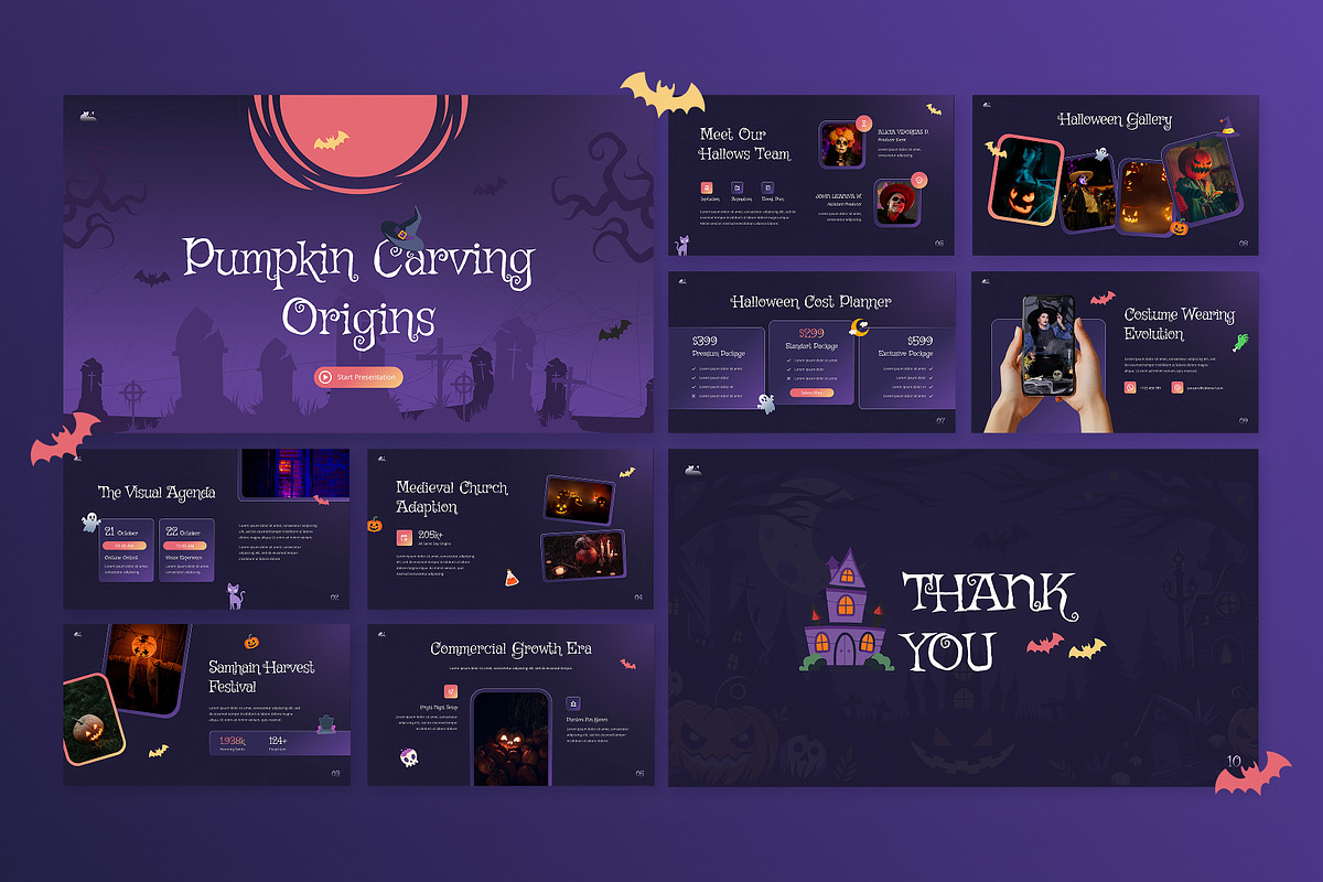Halloween Celebration Google Slides, a Presentation Template by Antstheme (Photo 3 of 4)