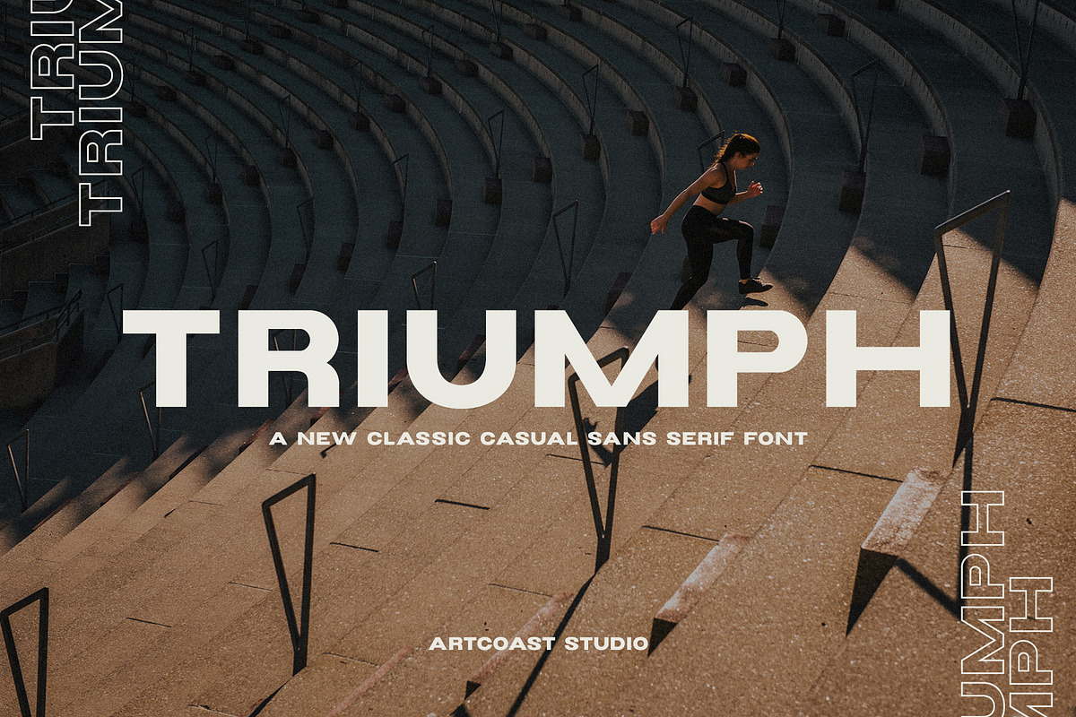 Triumph Wide Font, a Sans Serif Font by Artcoast Std. (Photo 1 of 8)