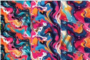 10 Psychedelic 70s Seamless Patterns