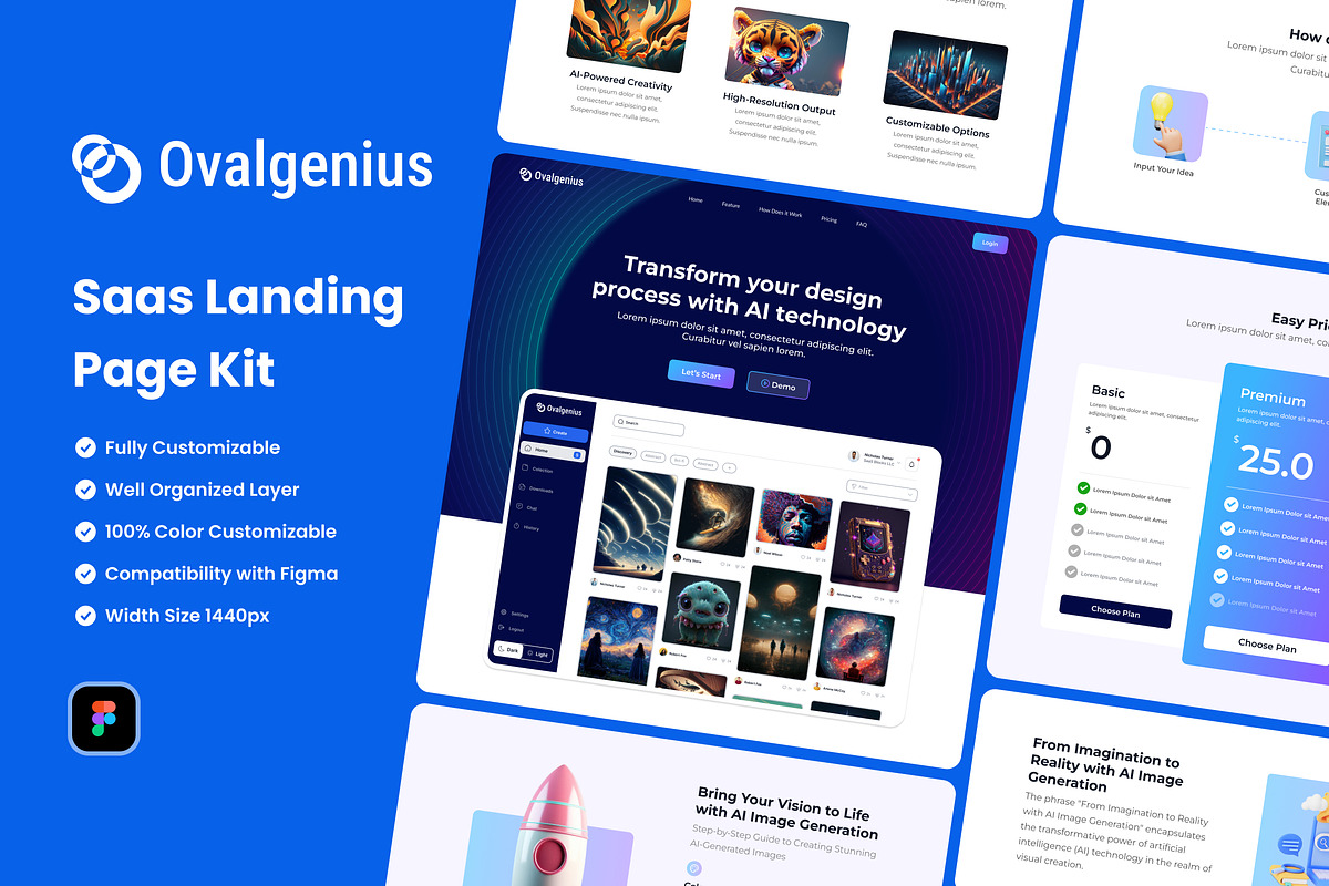 AI Generate Image Web Landing Page, a Landing Page Template by UICreative (Photo 1 of 3)