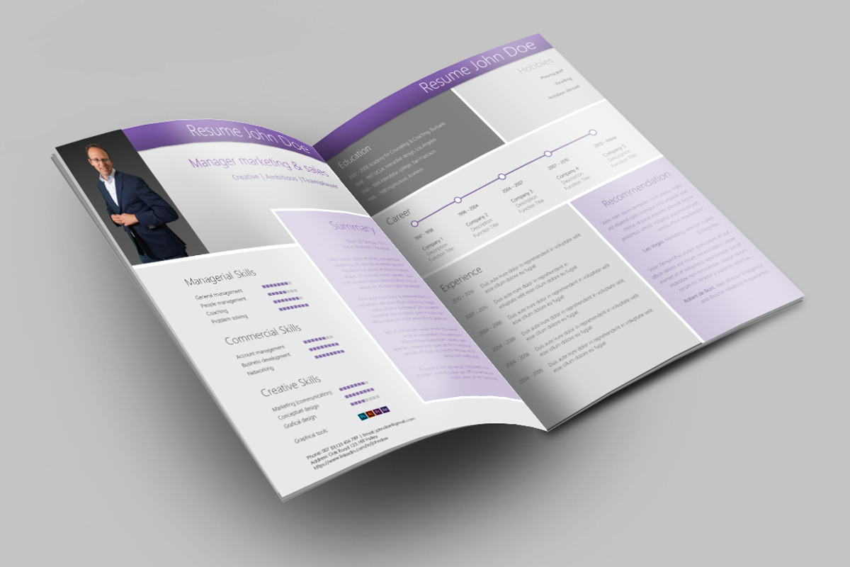 Modern creative MS Word Resume / CV, a Resume Template by DutchDigitalDesign (Photo 1 of 4)
