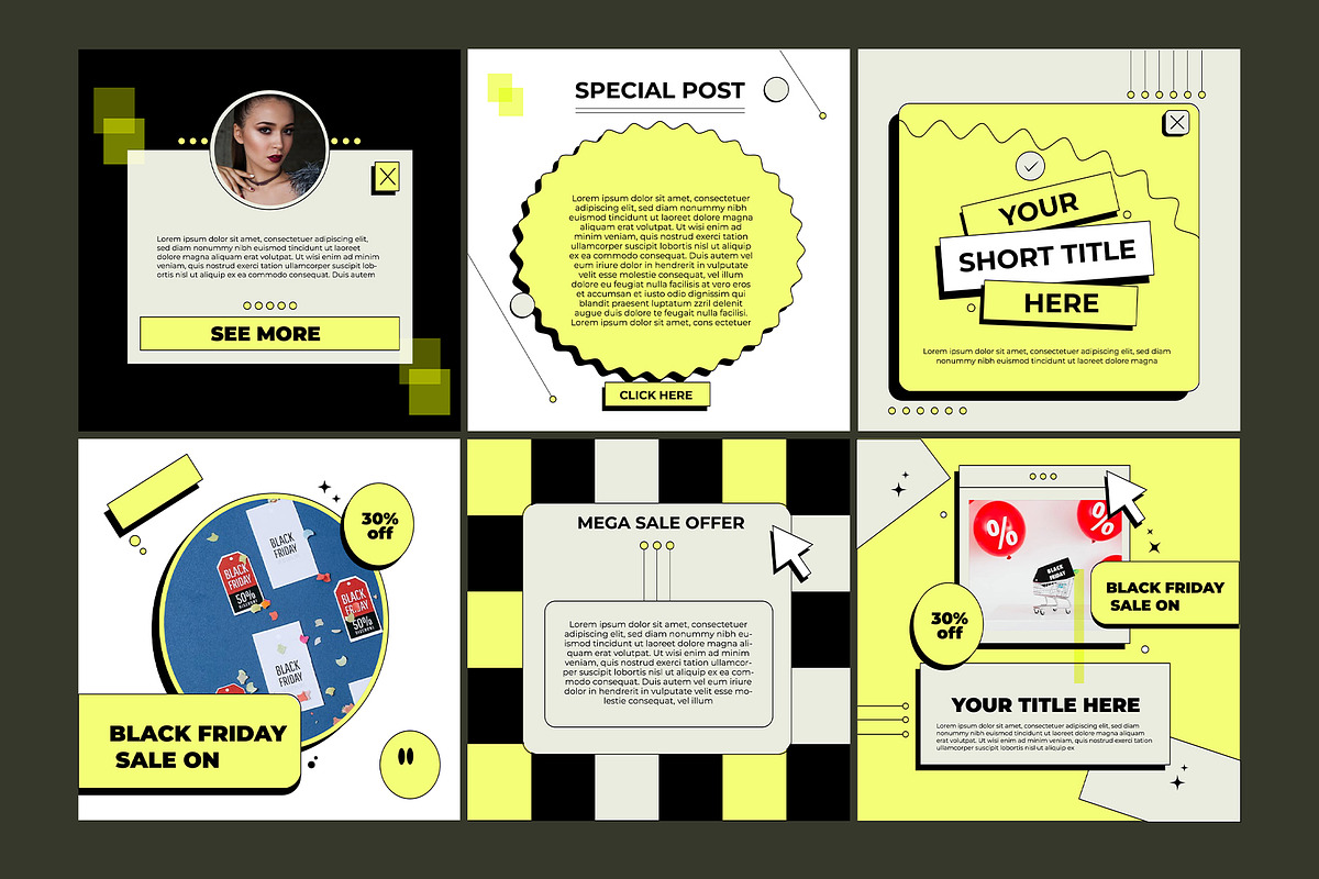 20 social media post design template, a Social Media Template by graphic bakers (Photo 15 of 15)