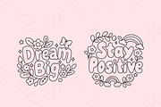 Motivational Quotes Coloring Pages, an Education Illustration by Neon Studio (Thumbnail 2 of 4)