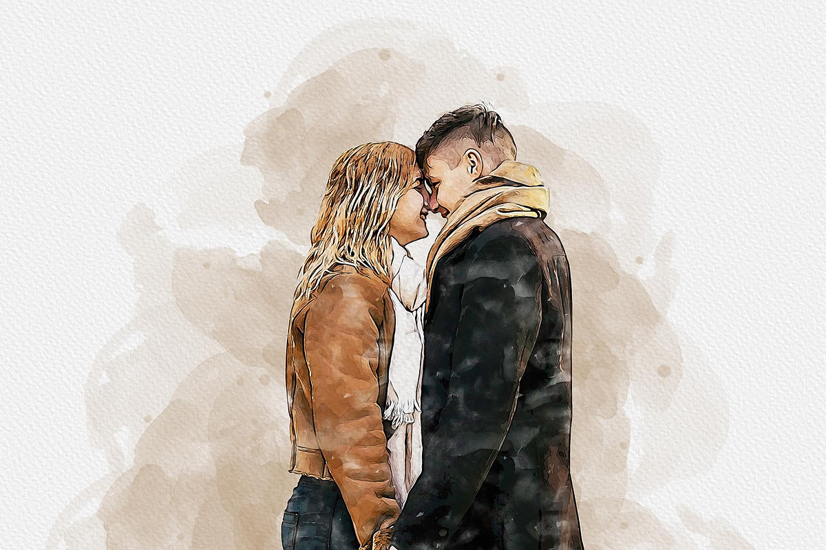 Watercolors Couple's Dreamy Painting, an Action Add-On by MRI STUDIO (Photo 20 of 26)