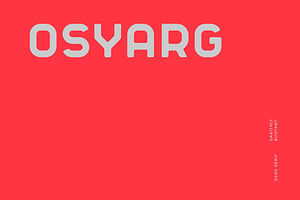 Osyarg, a Sans Serif Font by baqoos