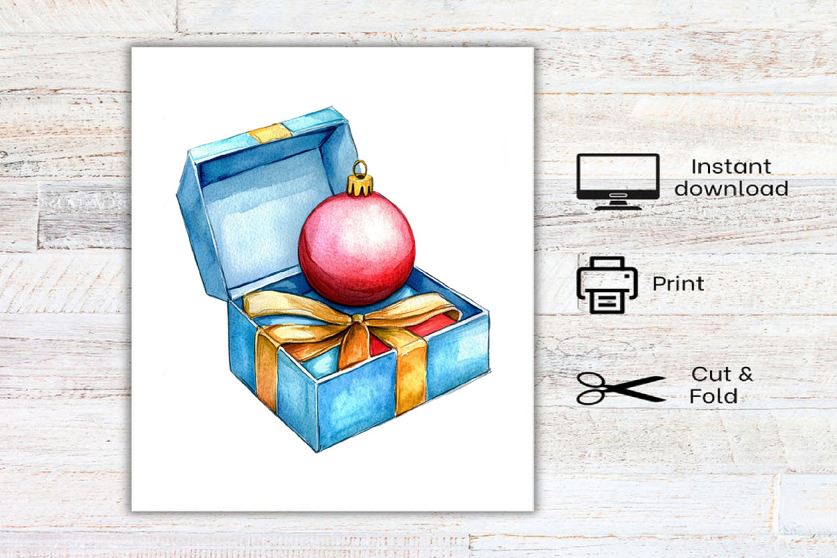 Watercolor Christmas Sport Balls, an Illustration by Canvas Craft (Photo 7 of 7)