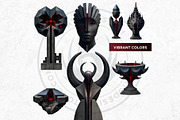 The Red Silence Cliparts, a Decorative Illustration by ThatsDesignArt (Thumbnail 12 of 17)