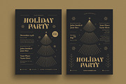 Holiday Gold Christmas Event Flyer, a Flyer Template by Guuver (Thumbnail 1 of 4)