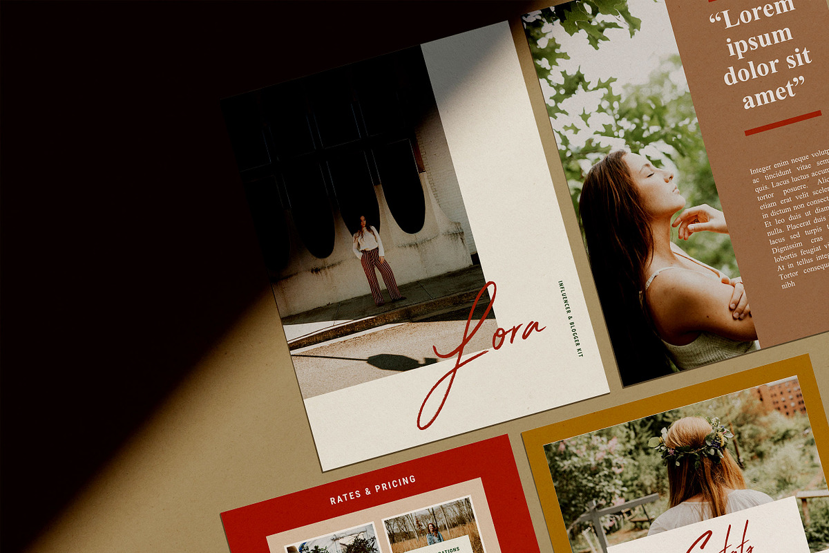 PowerPoint Blogger Media Kit: LORA, a Presentation Template by SheMadeStudio (Photo 2 of 2)